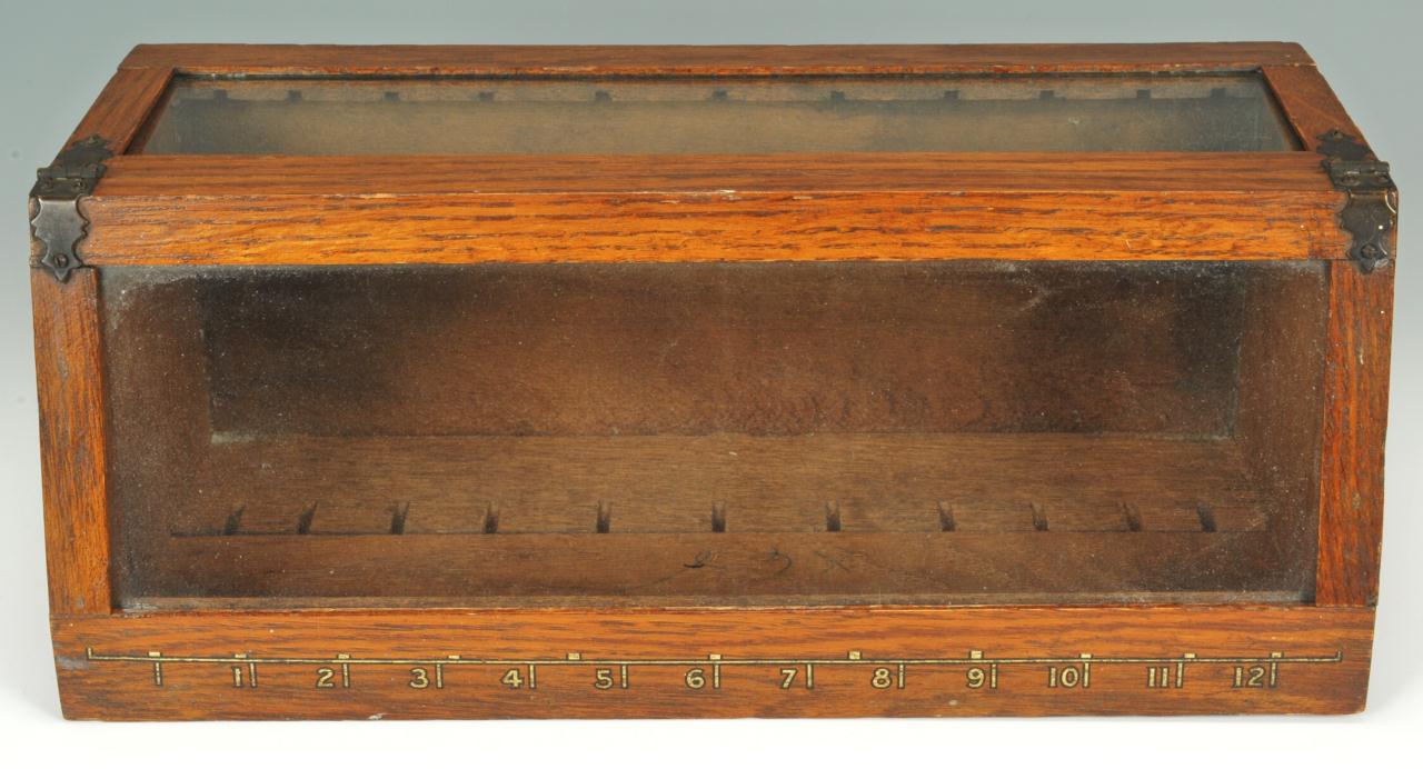 Lot 651: Oak countertop display case