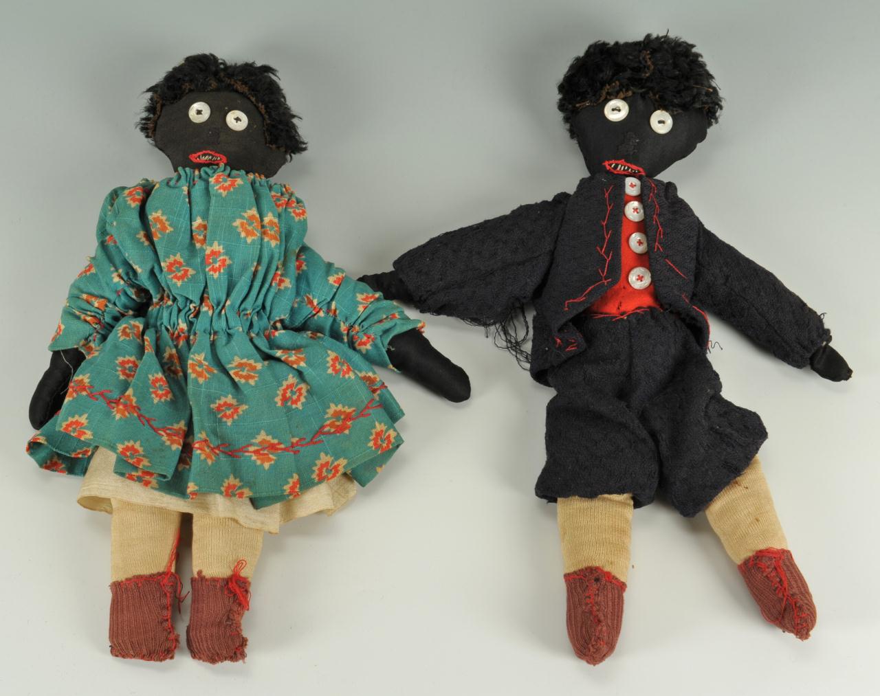 Lot 655: Collection of eleven black dolls