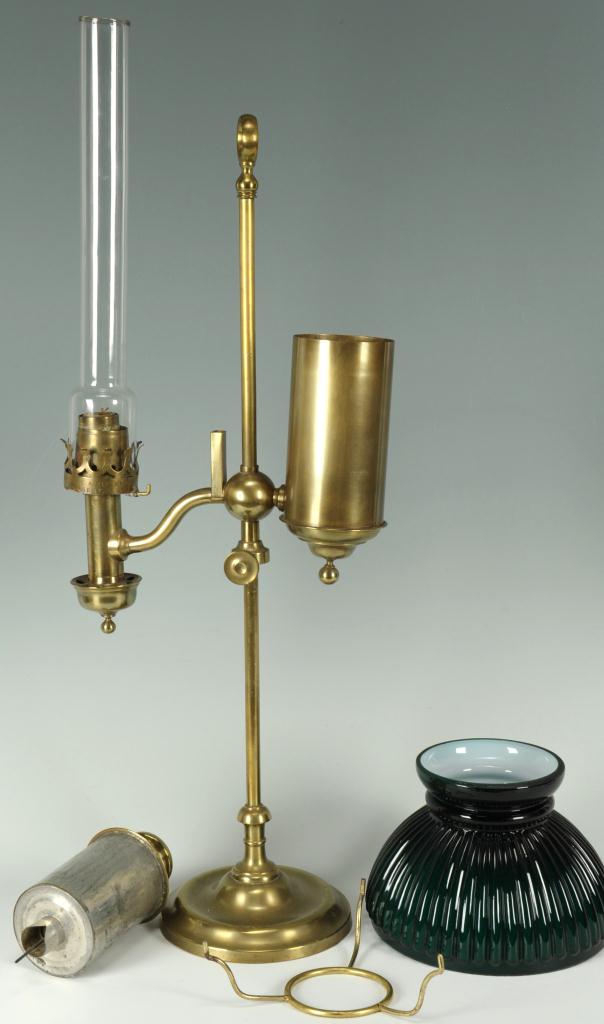 Lot 660: Kleemann Student lamp and Hooded Candle Stick