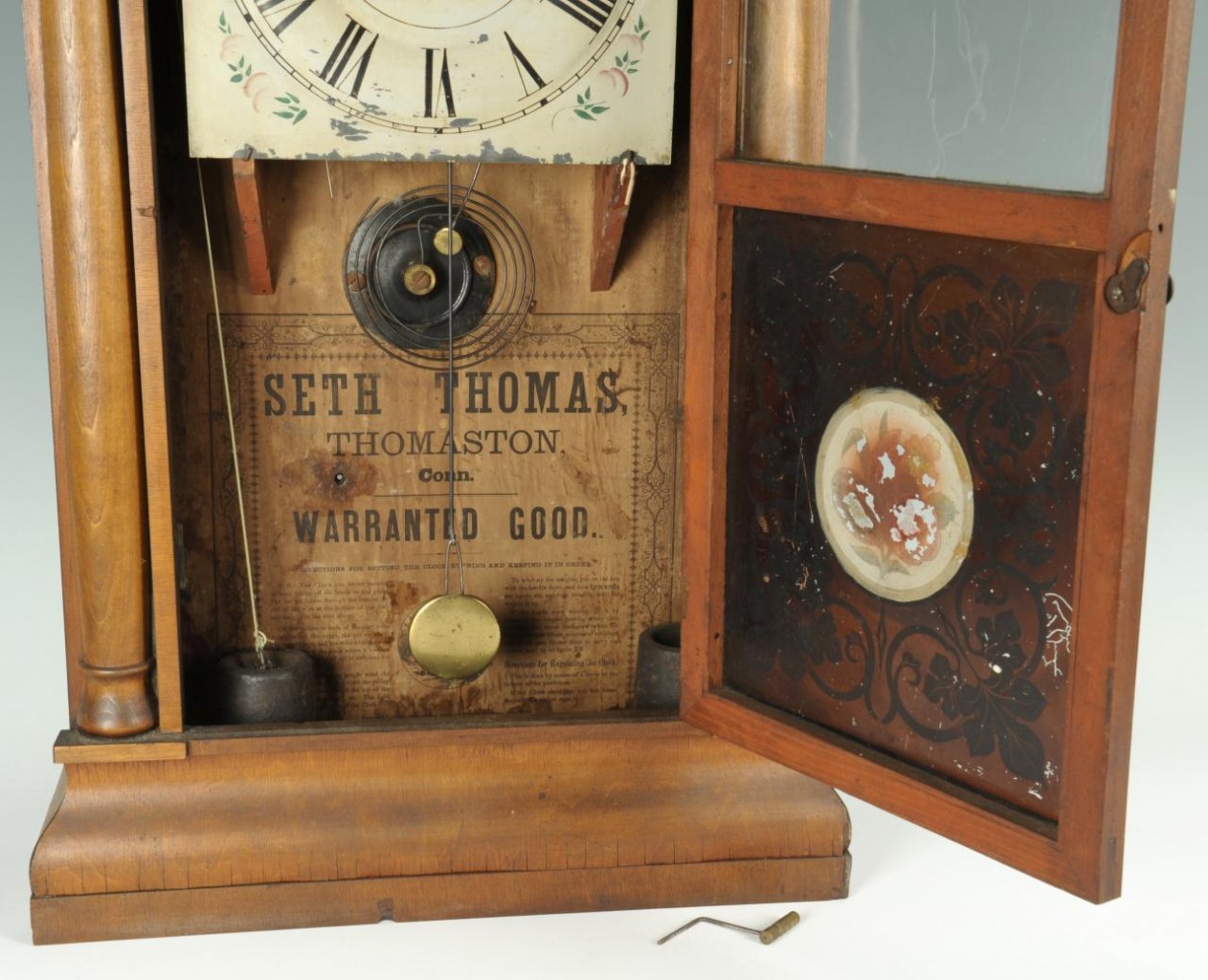 Lot 662: Seth Thomas Mahogany Labeled Shelf Clock