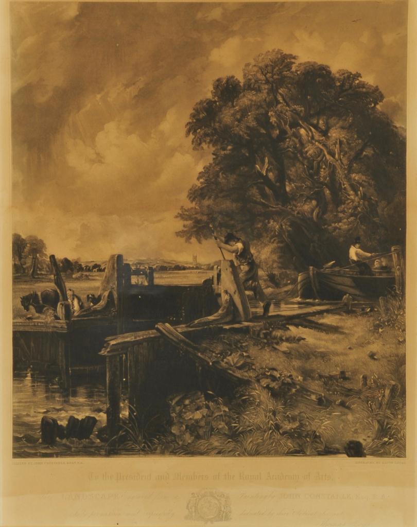 Lot 664: After John Constable, Pair landscape Engravings