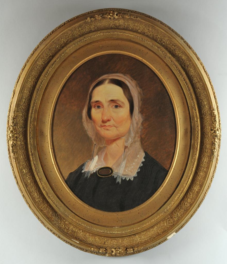 Lot 668: American School, Oval Portrait of a Lady, 19th c.