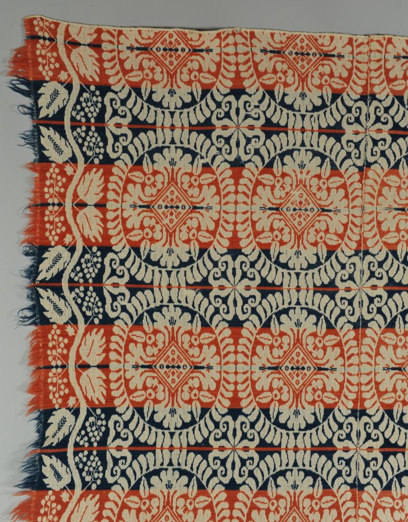 Lot 694: Signed & Dated 1851 Ohio Coverlet