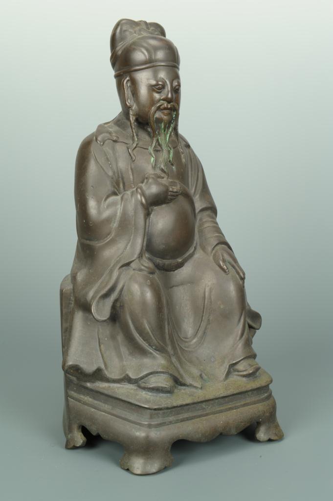 Lot 6: Seated Bronze Buddha Figure, French Indochina