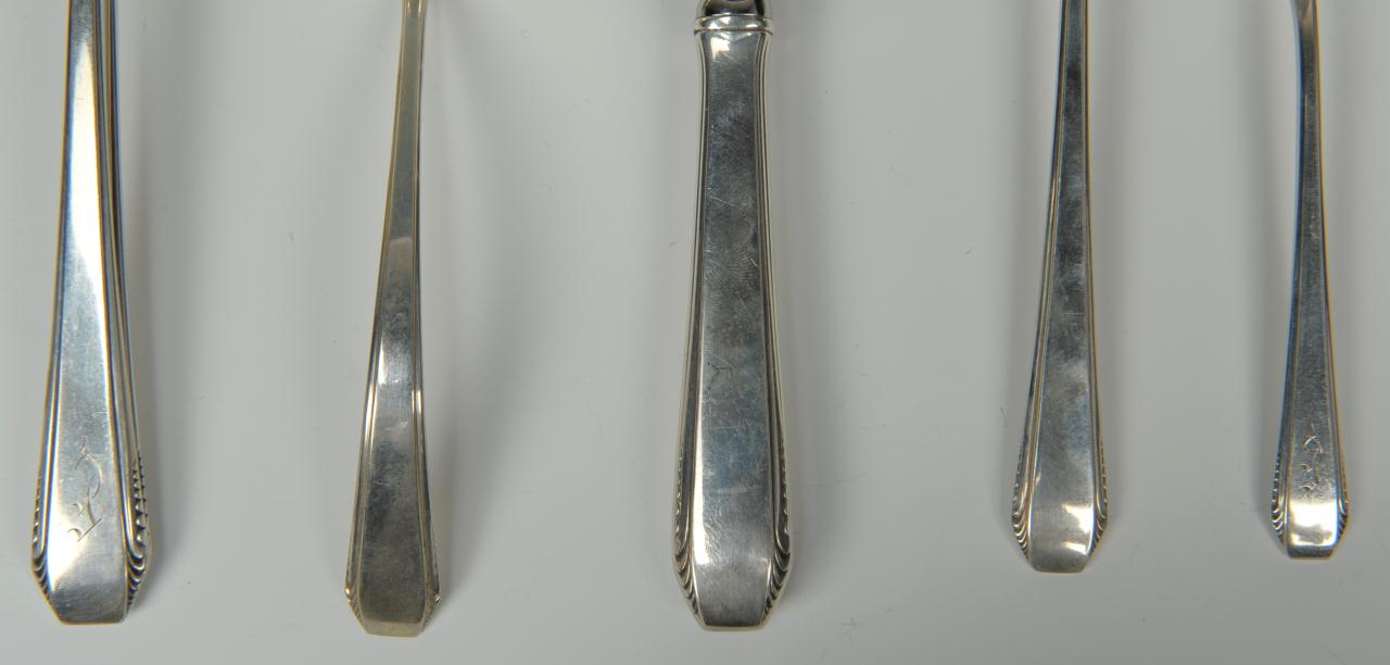 Lot 740: Towle "Cascade" Sterling Flatware, 55 pieces