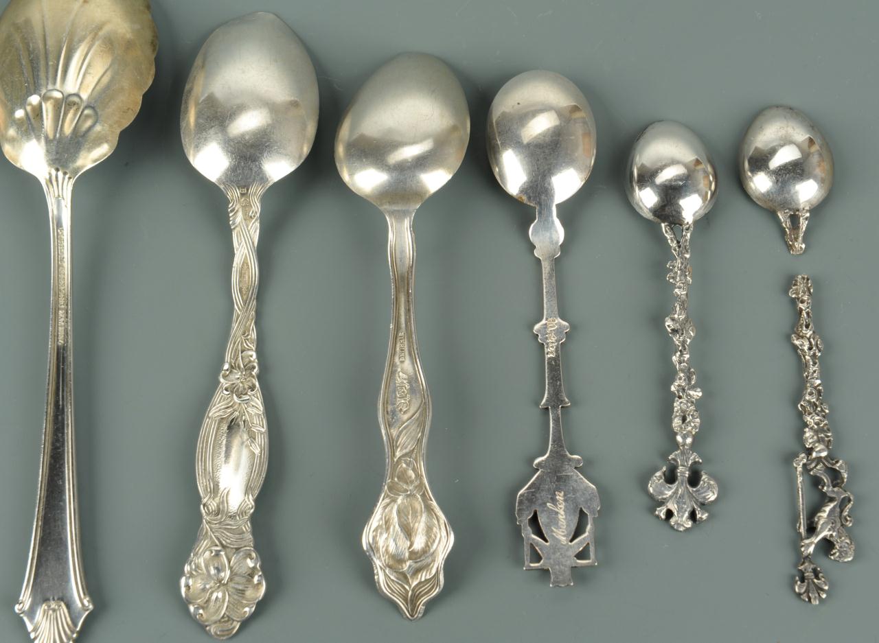 Lot 743: Grouping of Sterling Flatware Items, 12 pcs.