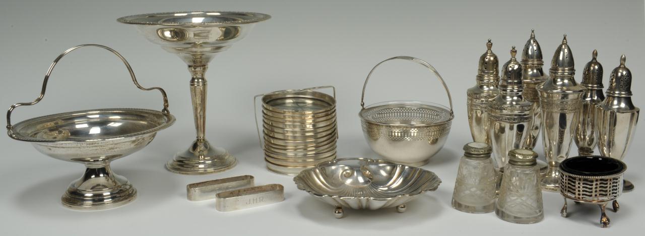 Lot 749: Lot of assorted sterling tableware, 11 items