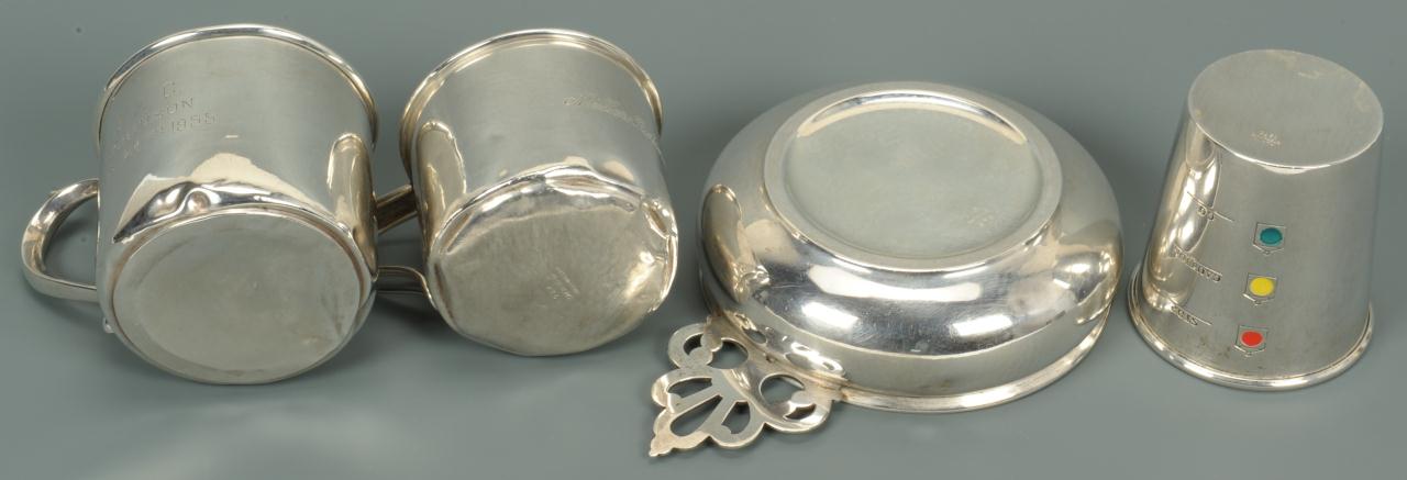 Lot 750: A Sterling Porringer and 3 Child cups