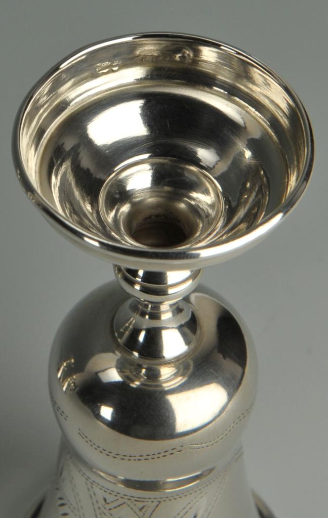 Lot 94: Set of 6 silver Russian Kiddish Goblets, Judaica