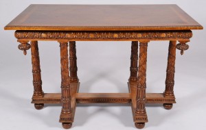 Lot 159: Carved European Library Table