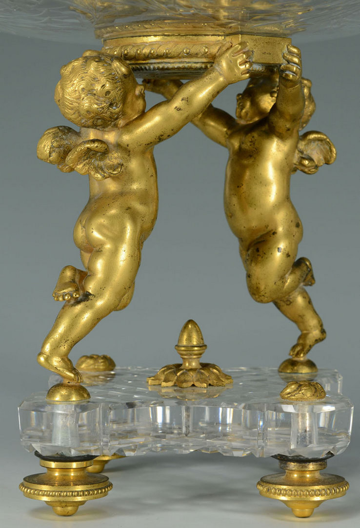 Lot 165: Baccarat Crystal & Gilt Bronze Figural Epergne