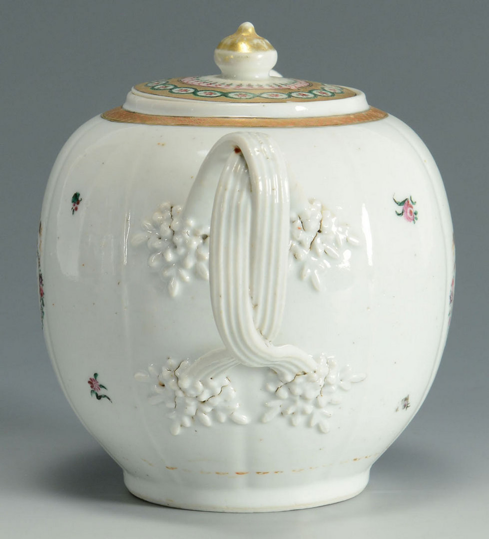 Lot 17: Chinese Export Armorial Teapot
