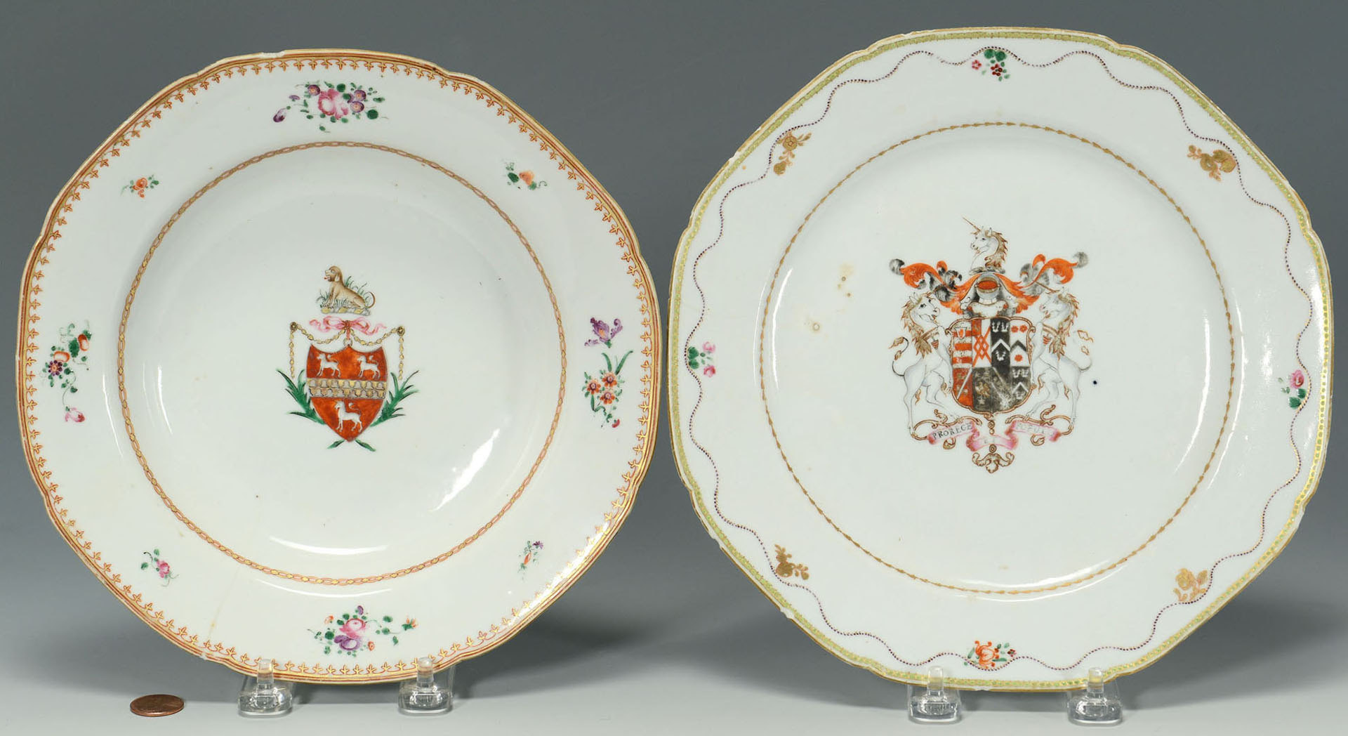 Lot 18: Two Chinese Export Armorial Dishes