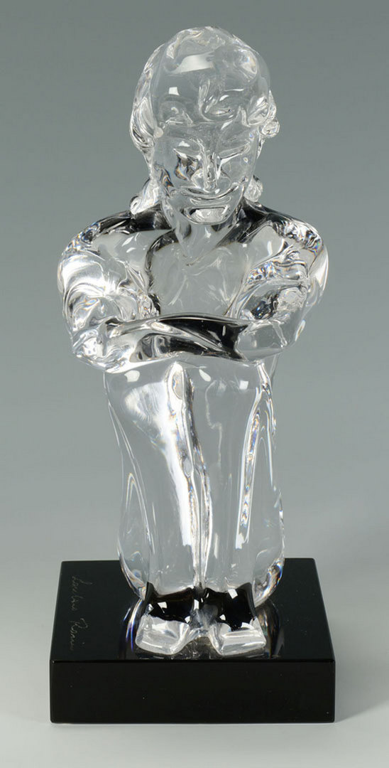 Lot 200: Loredano Rosin Murano Glass Sculpture, seated nude