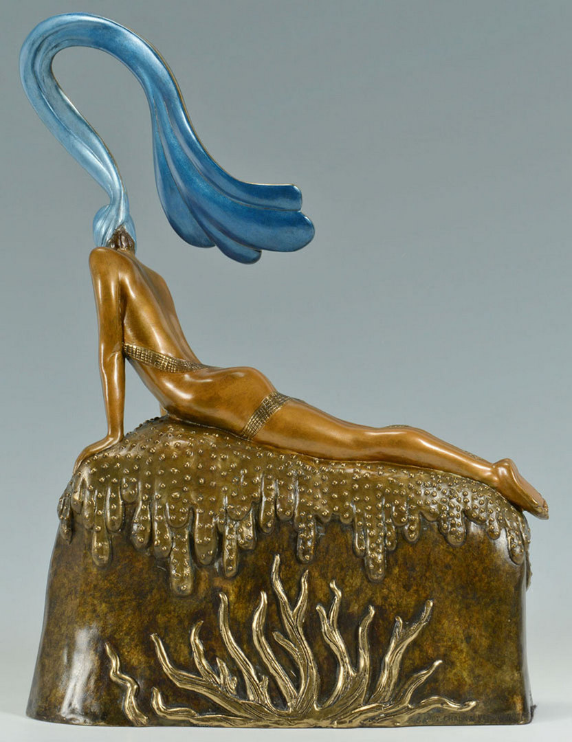 Lot 202: Erte Bronze Sculpture "French Rooster"