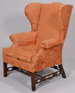 Lot 255: Chippendale Period Easy Chair, Chinese Taste