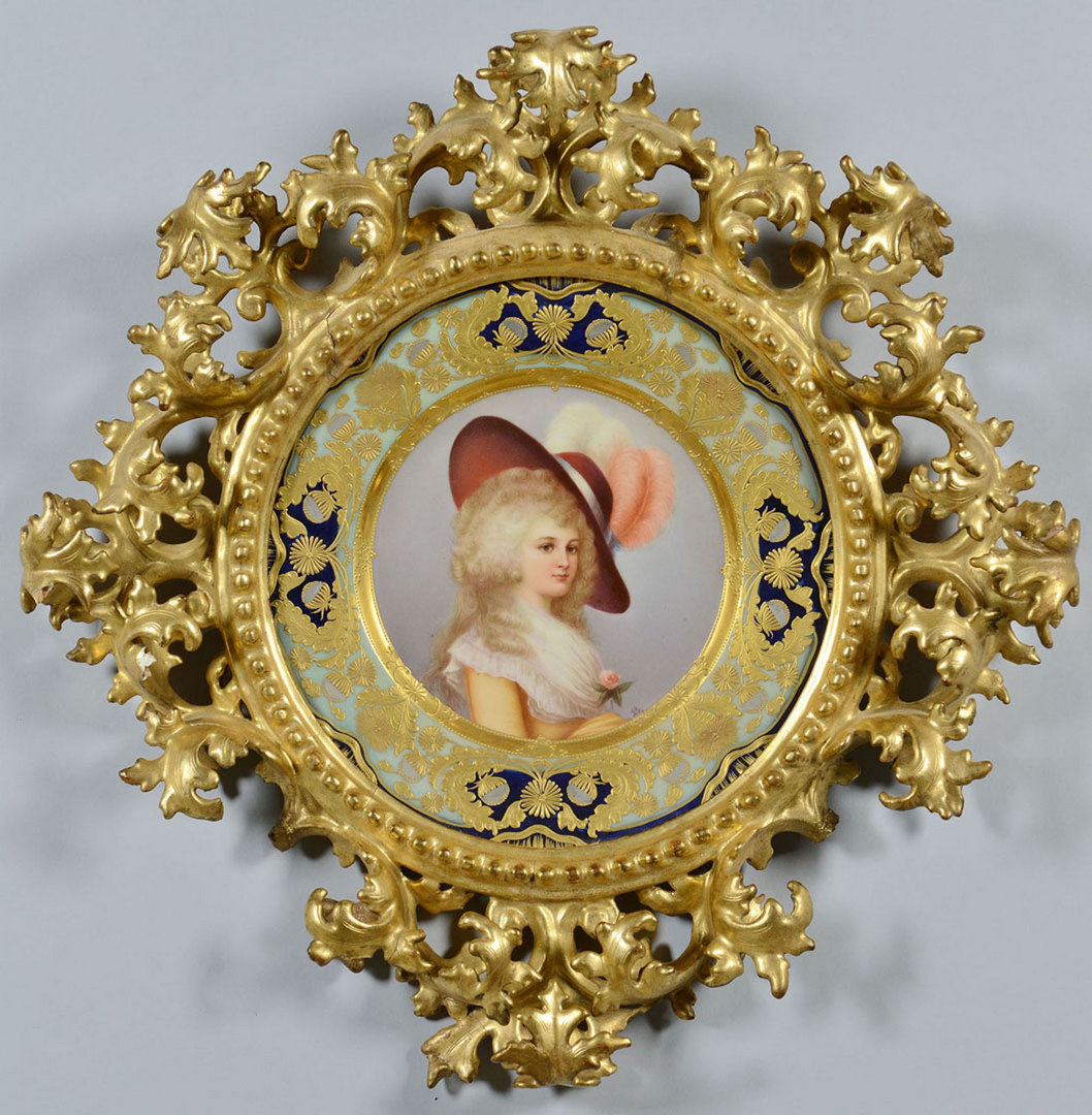 Lot 25: Royal Vienna Plate W/ Florentine Frame