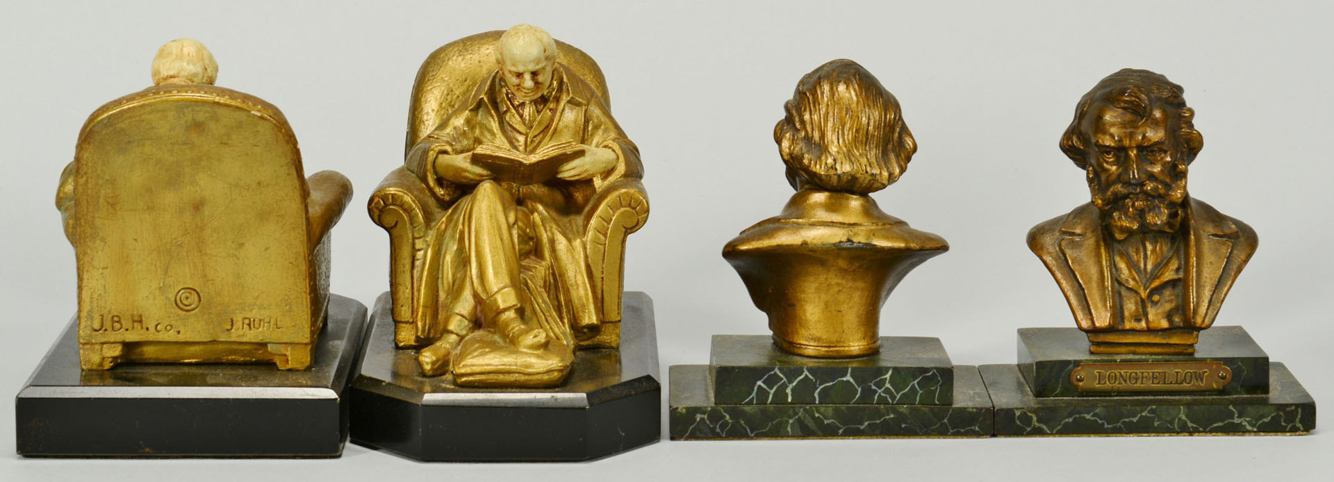 Lot 275: Group of 11 Pairs of Bookends, mostly bronze