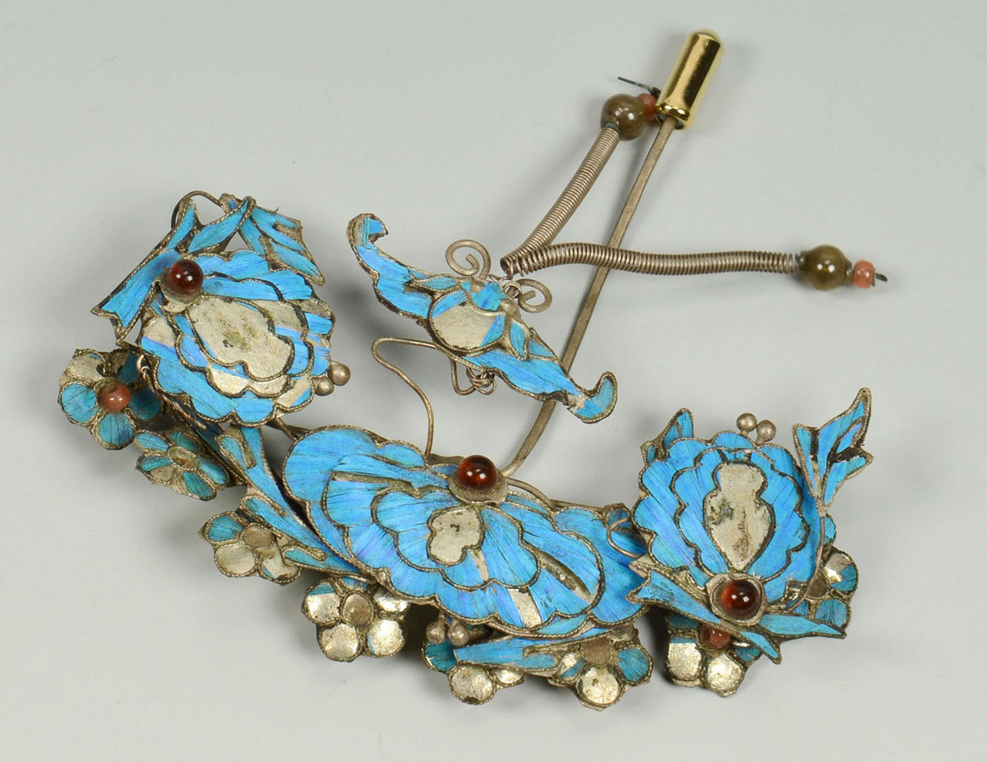 Lot 2: 3 Chinese Kingfisher Ornaments