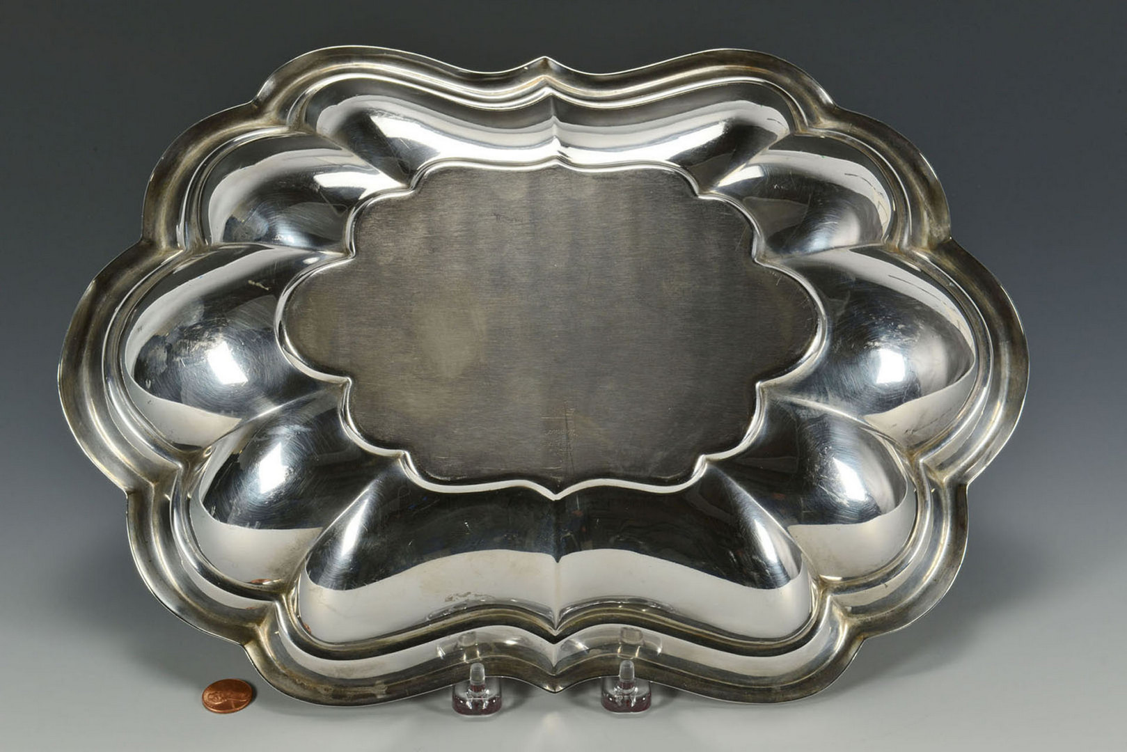 Lot 308: Reed & Barton silver oval fruit bowl