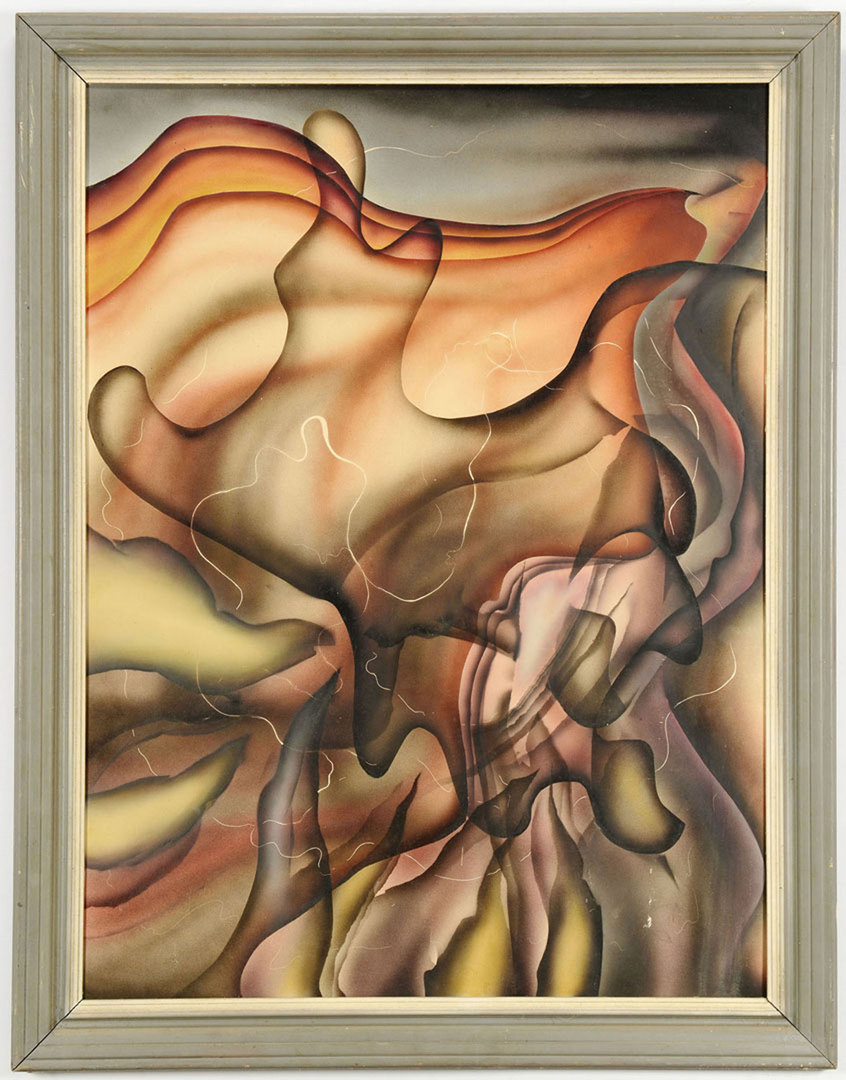 Lot 351: Jack Kershaw, abstract oil on board