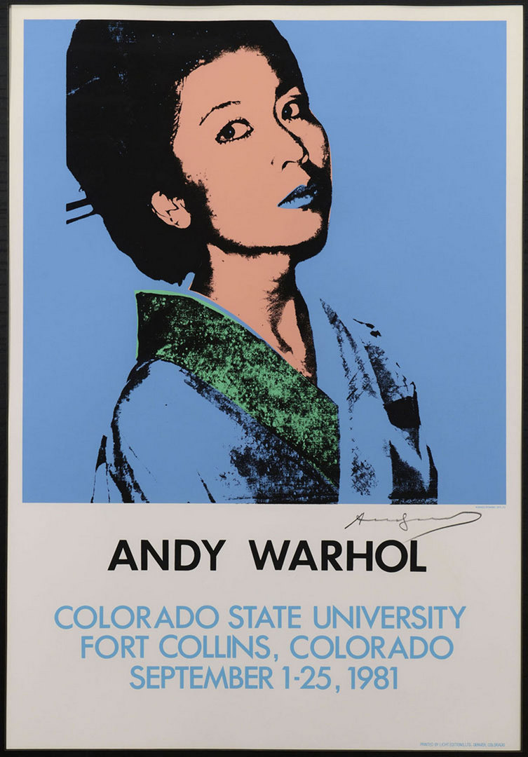 Lot 361: Andy Warhol signed screenprint, Kimiko Powers