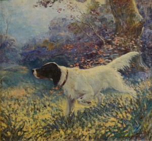 Lot 37: Frank Stick Hunting Dog oil on canvas