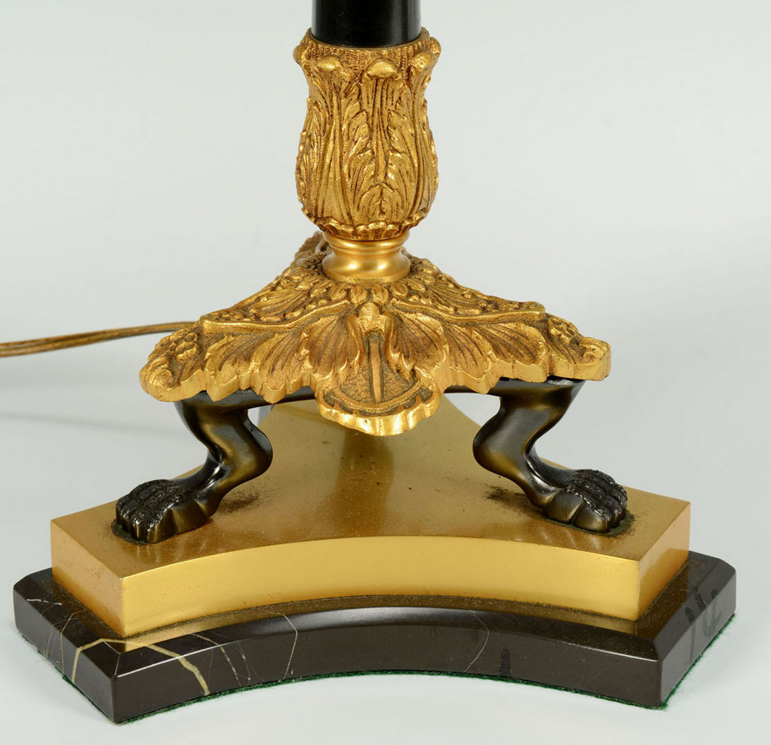 Lot 383: Grouping of 3 Gilt & Onyx Table Lamps