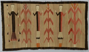 Lot 406: Navajo Ye'ii Pictoral Rug, 59" x 36"