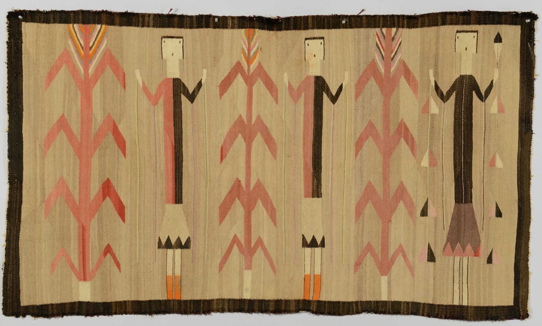 Lot 406: Navajo Ye'ii Pictoral Rug, 59" x 36"