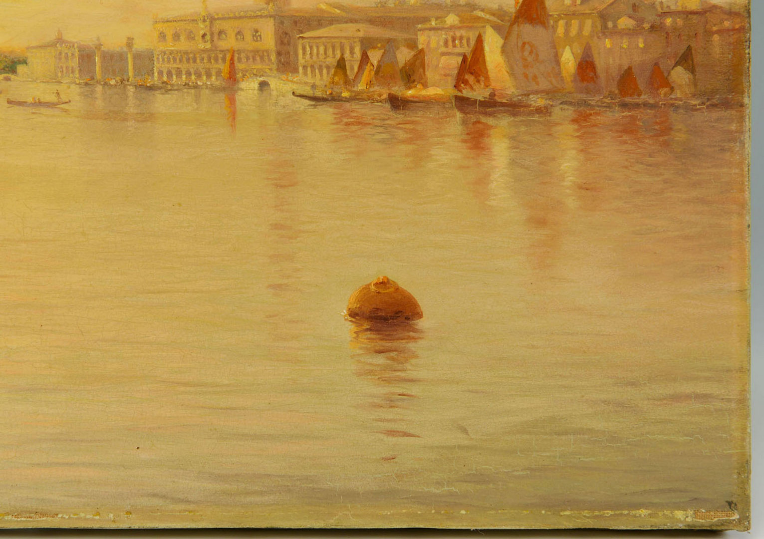 Lot 40: Warren Sheppard Oil on Canvas, Venice Grand Canal