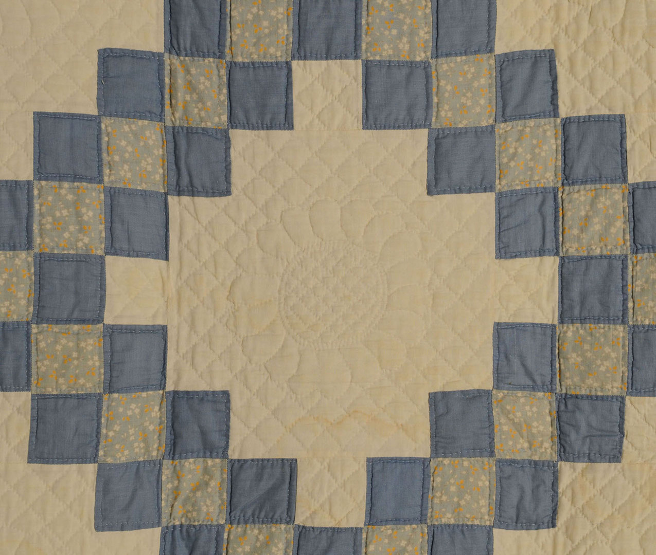 Lot 411: Pr. Double Irish Chain Quilts, NC museum deacess.