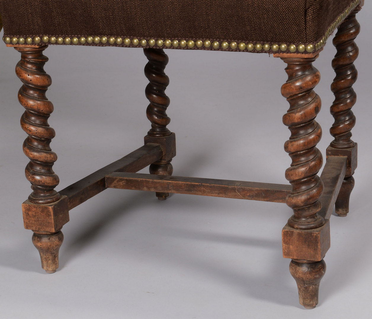 Lot 425: Set of 6 Baroque Style Oak Side Chairs