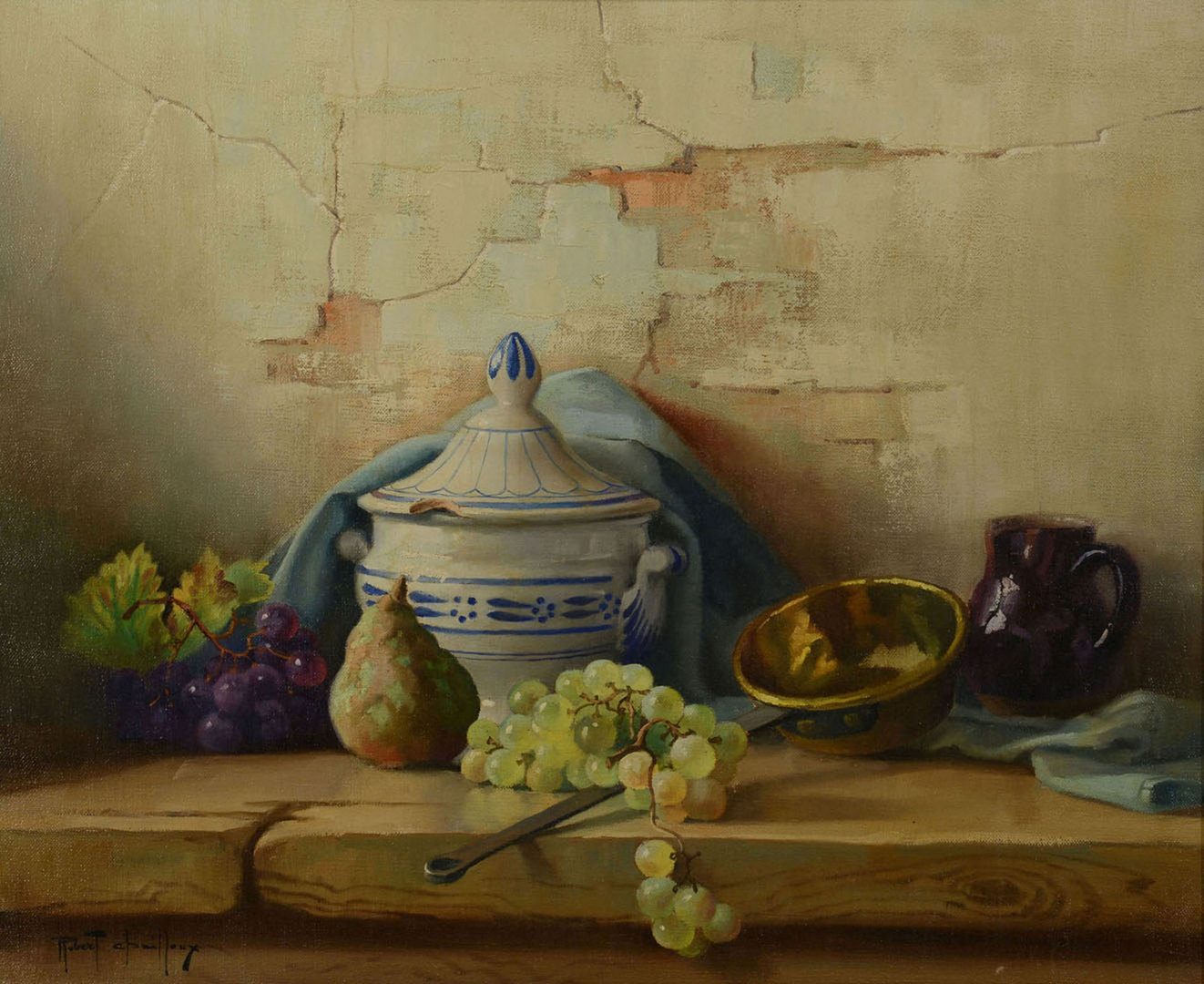Lot 44: Robert Chailloux o/c, Still Life with tureen