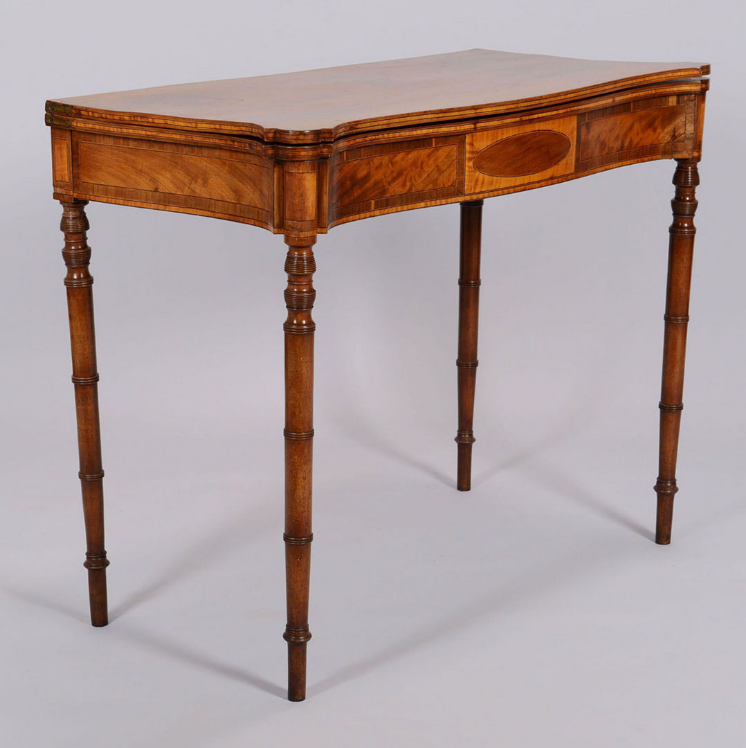 Lot 48: Federal Inlaid Card Table