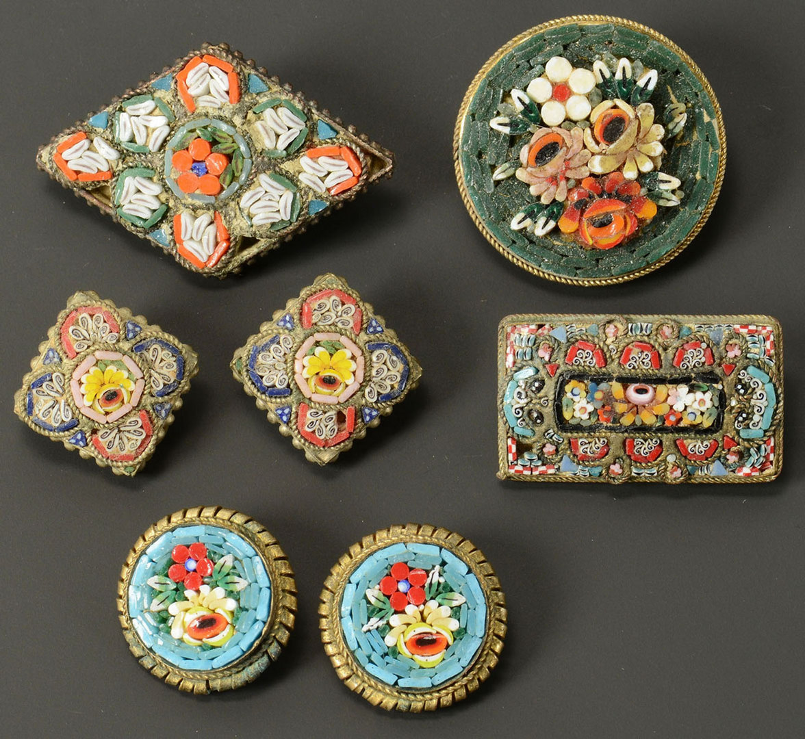 Lot 494: Group of Vintage Italian Micromosaic Jewelry