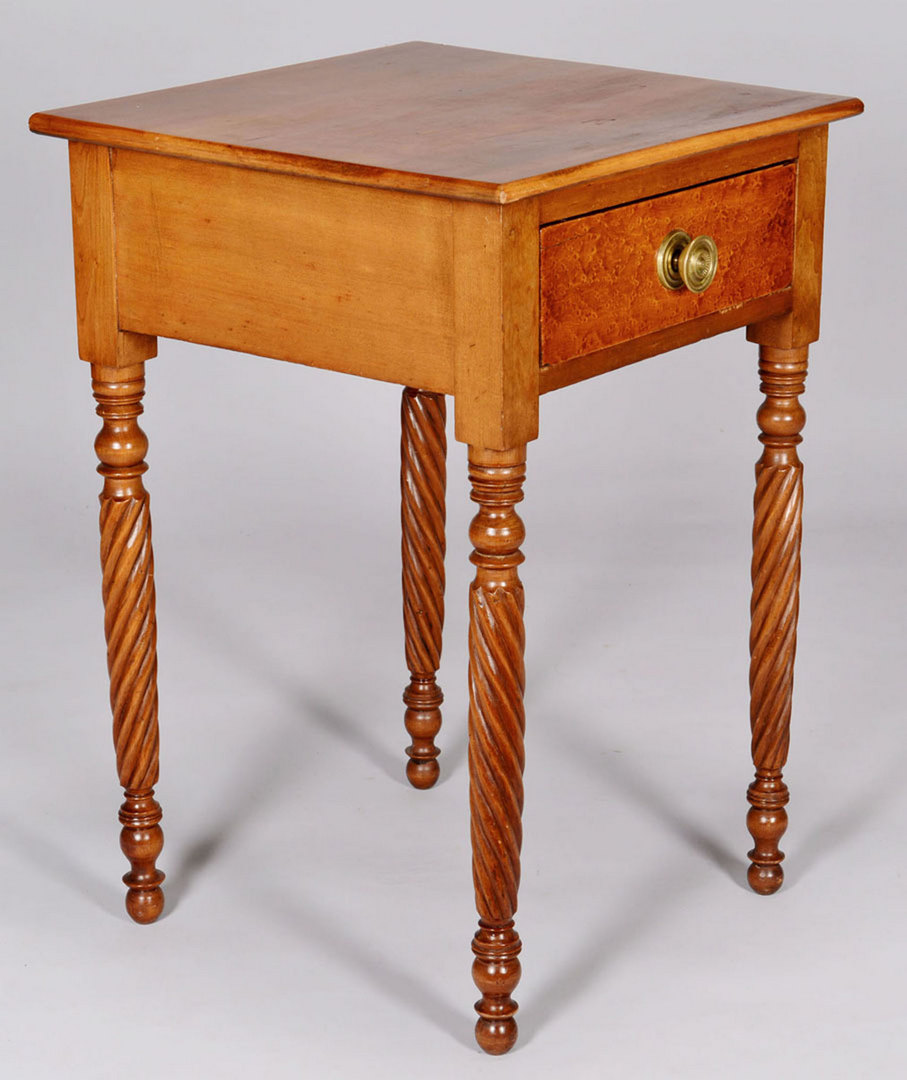Lot 50: Sheraton One Drawer Table With Rope Twist Legs