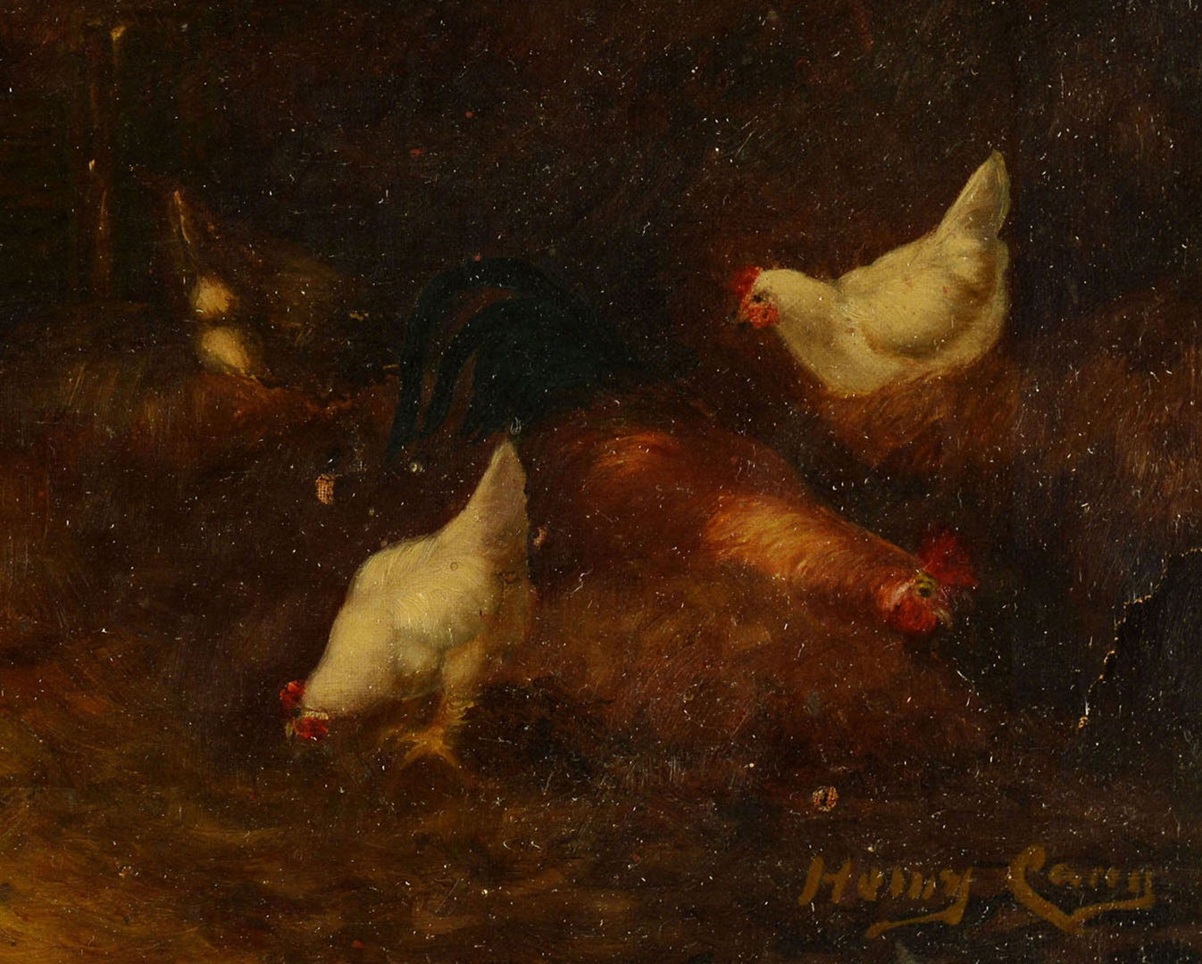 Lot 516: Two 20th century Animal Themed Oil Paintings