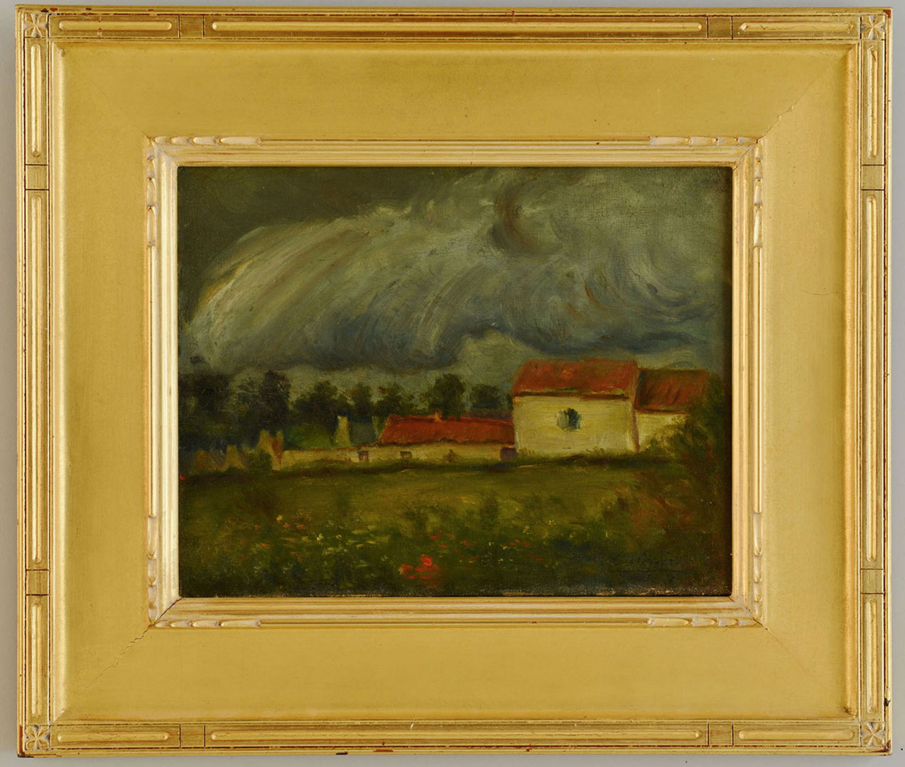 Lot 522: French Landscape Painting, oil on board, early 20t