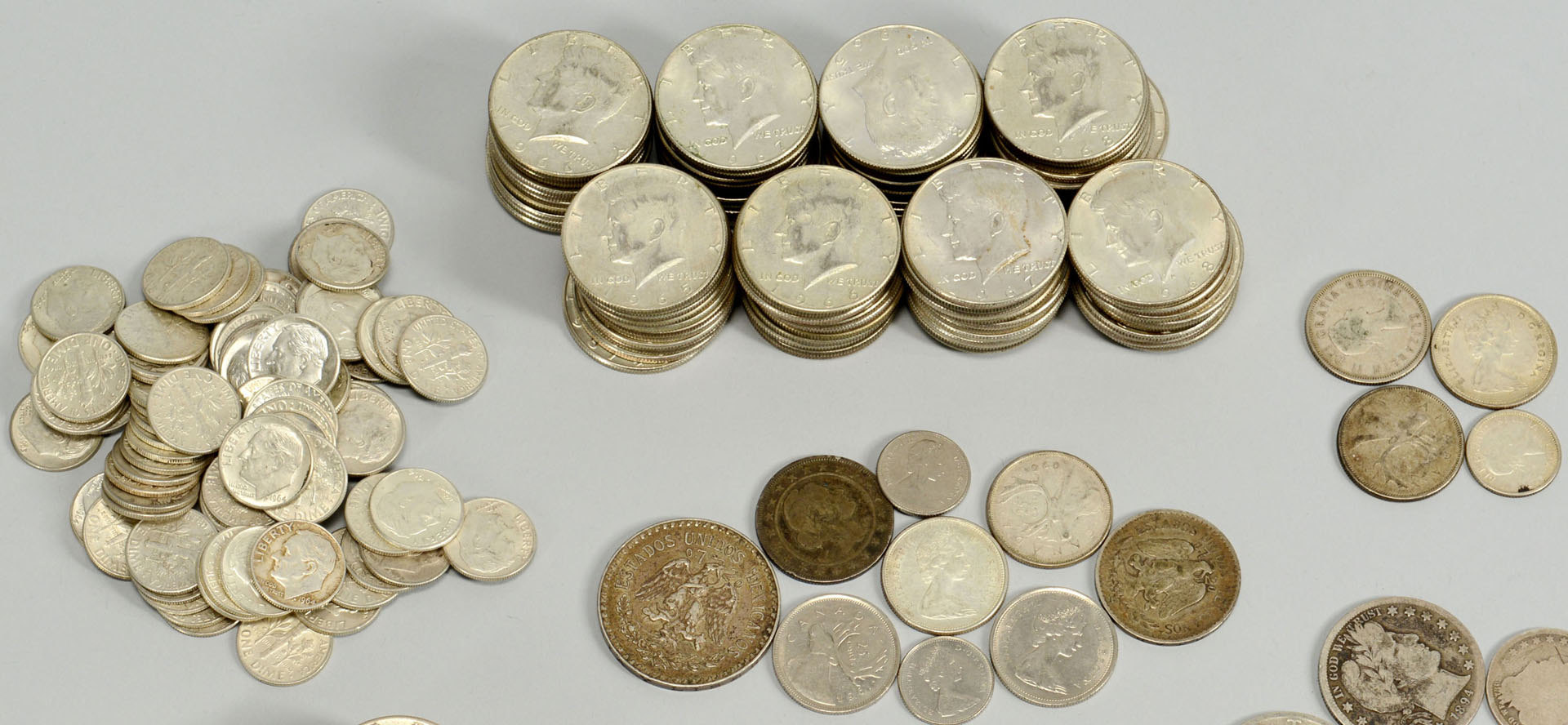 Lot 528: Large Grouping of Assorted Silver Coins