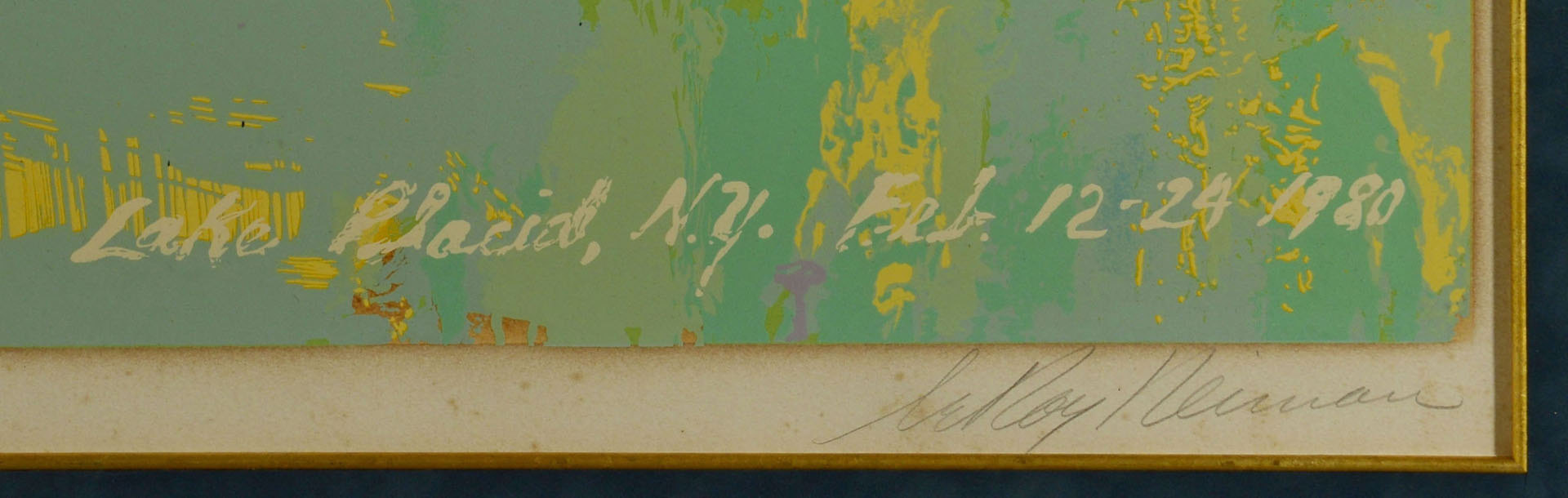 Lot 617: Leroy Neiman, "Lake Placid 1980", signed Serigraph