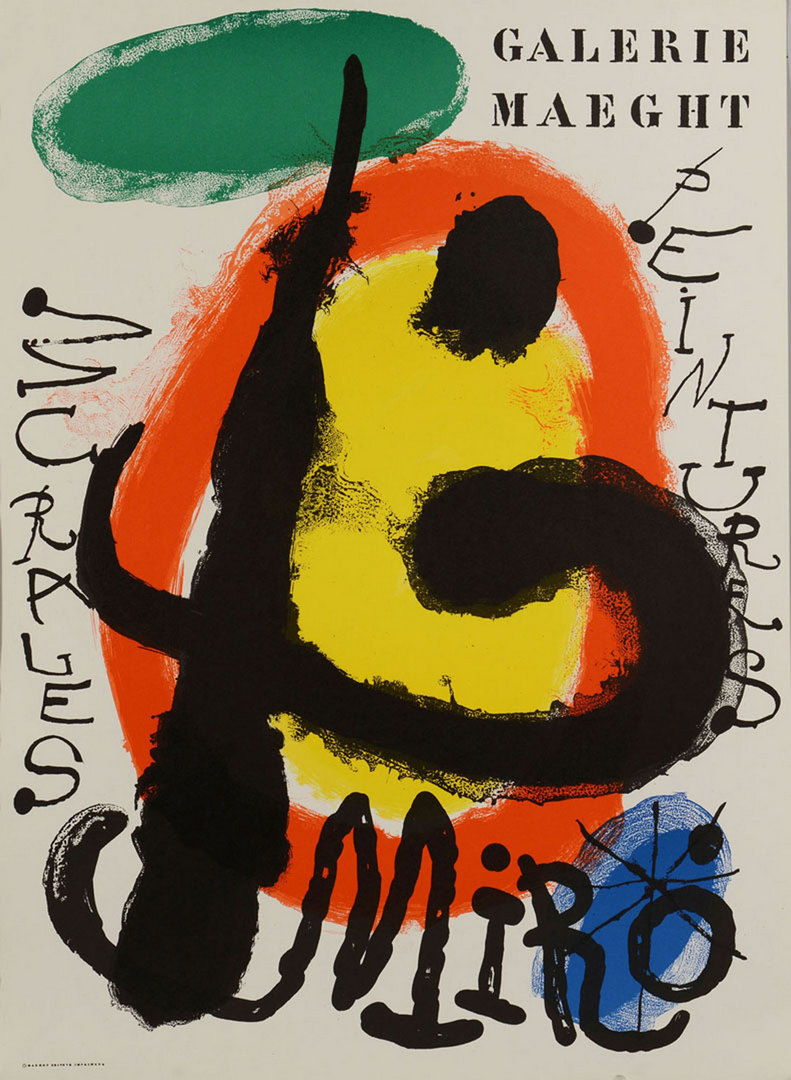 Lot 620: 3 Joan Miro Galerie Maeght lithograph posters