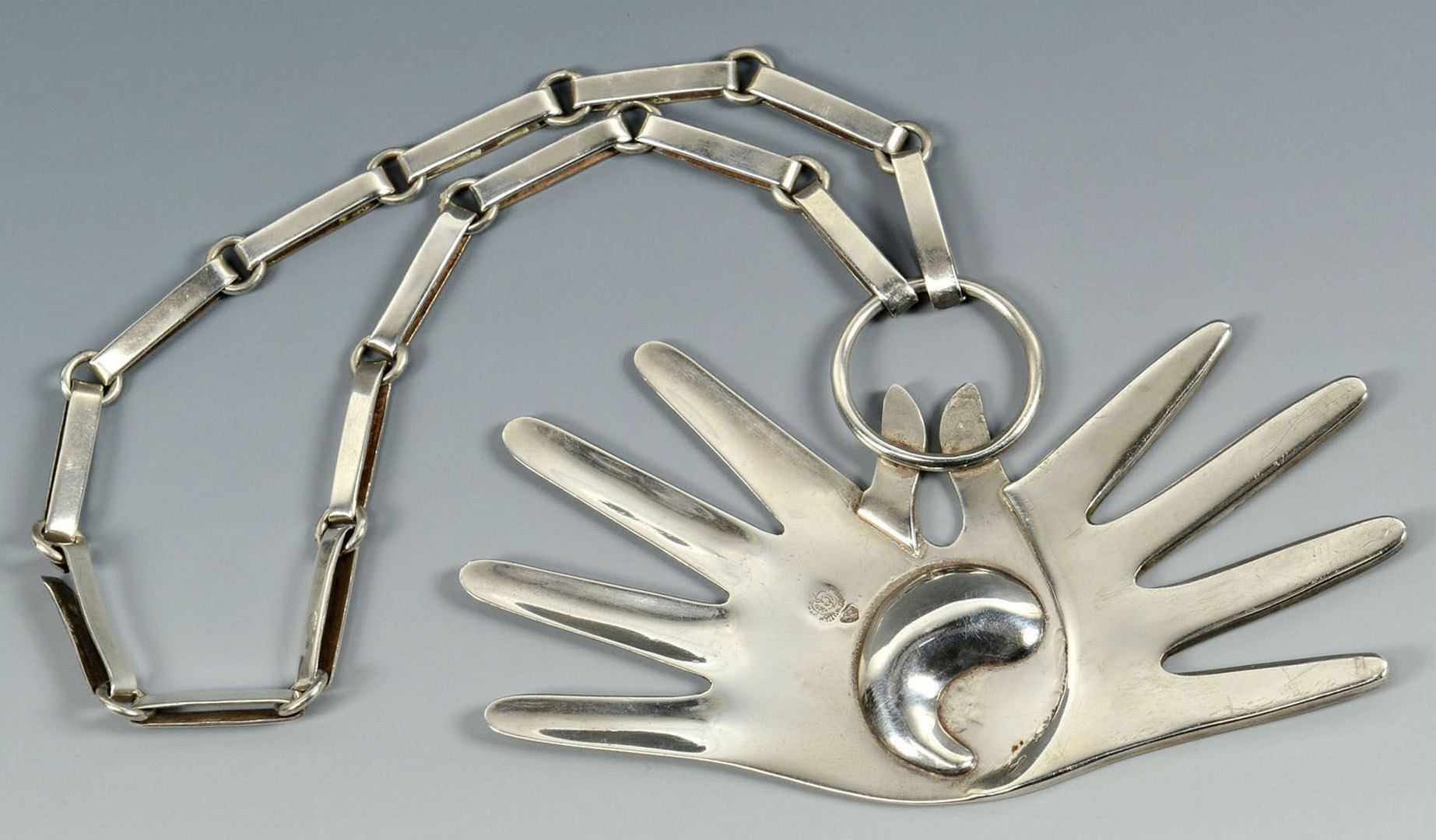 Lot 62: Spratling Mexico Silver and Faux Tortoise Necklace