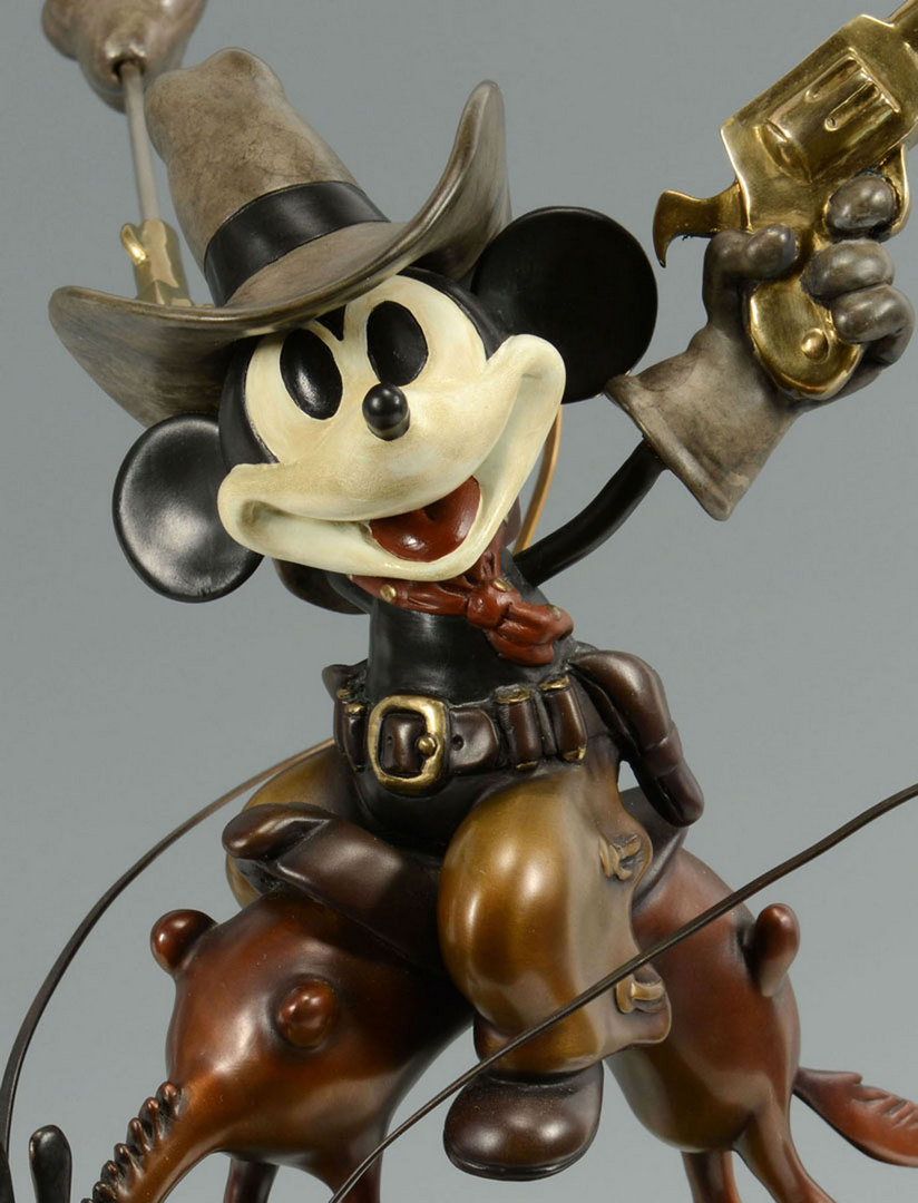 Lot 659: Bronze Two-Gun Mickey Mouse on Horse