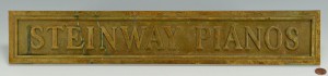 Lot 684: Bronze Steinway Piano Sign