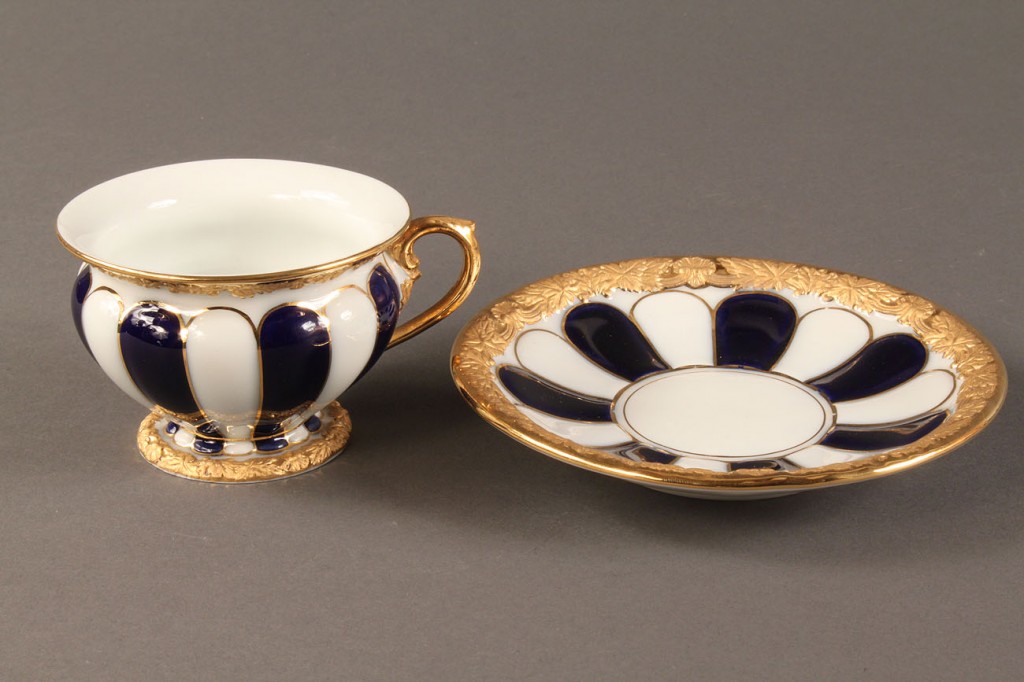 Lot 137: Meissen Demitasse cup and saucer set