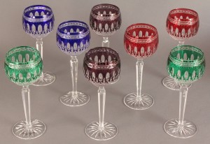 Lot 170: Lot of 8 Waterford Hoch  Wine Glasses