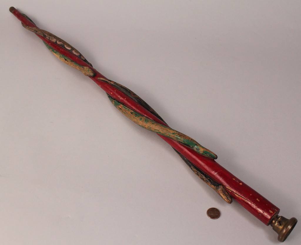 Lot 18: East TN Folk Art Painted Snake Cane