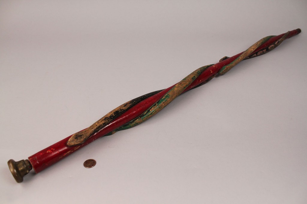 Lot 18: East TN Folk Art Painted Snake Cane