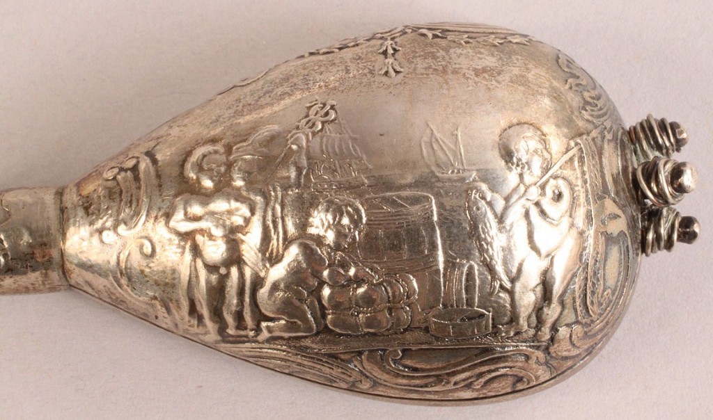 Lot 216: 7 silver items, including miniatures